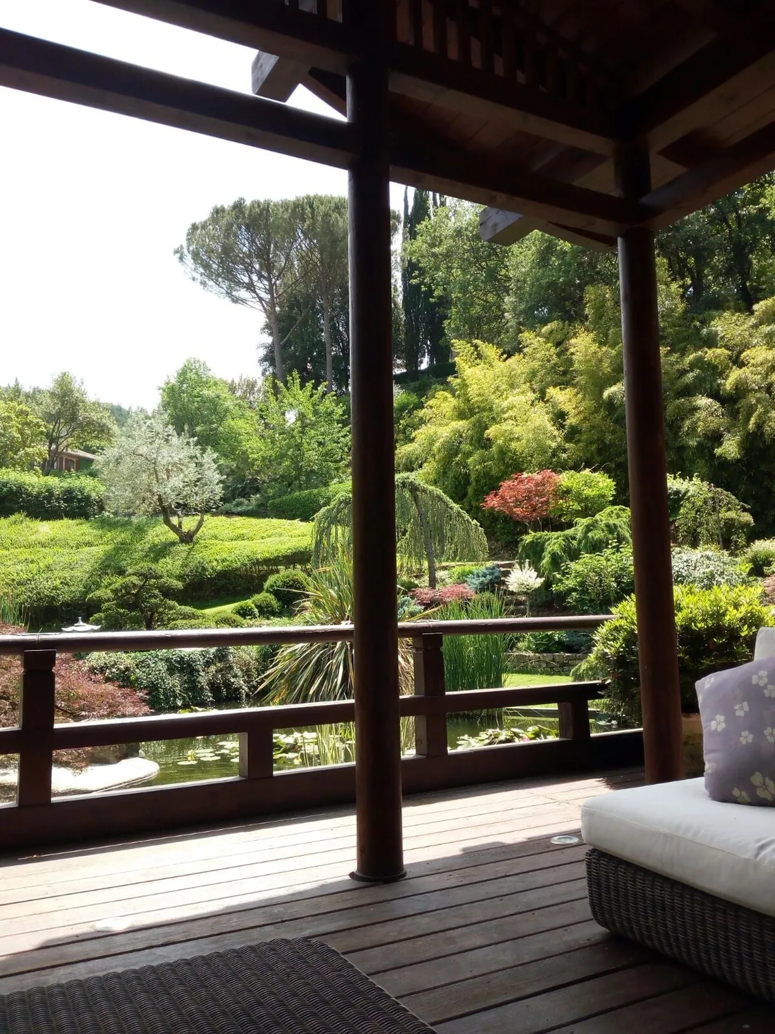 Timber veranda at Abbadia Celestina